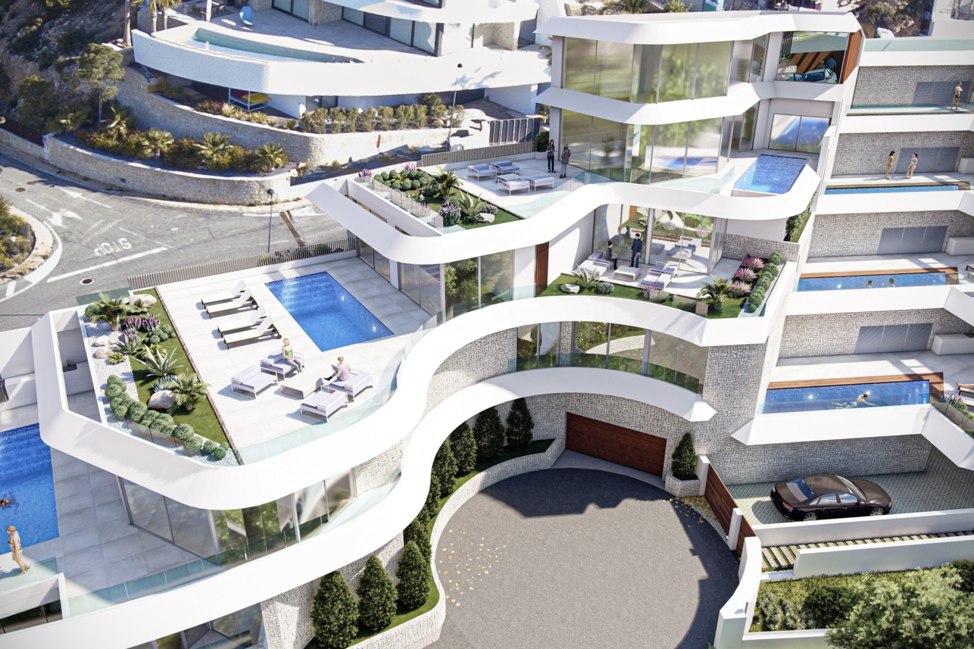 Nowy budynek - Daszek - Pueblo Mascarat - Costa Blanca North